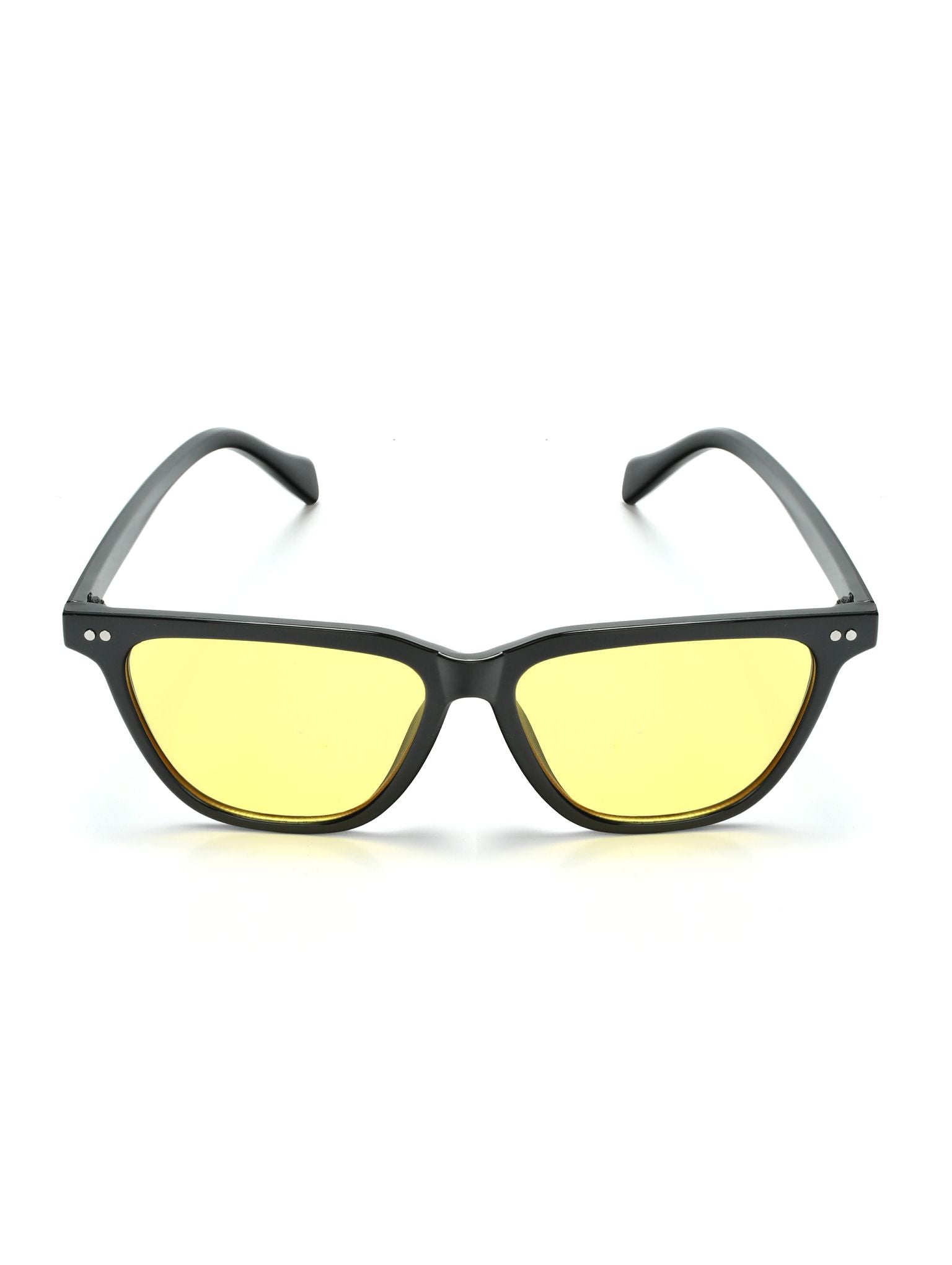 Brown & Yellow wayfrer unisex Sunglasses - Jazzandsizzle