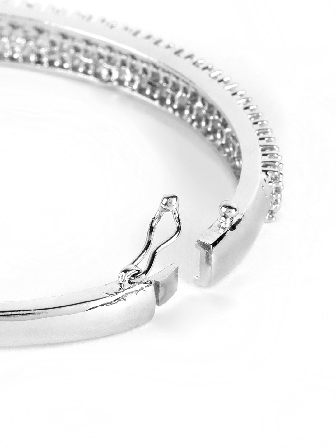 Silver Plated American Diamond Studded Bracelet - Jazzandsizzle