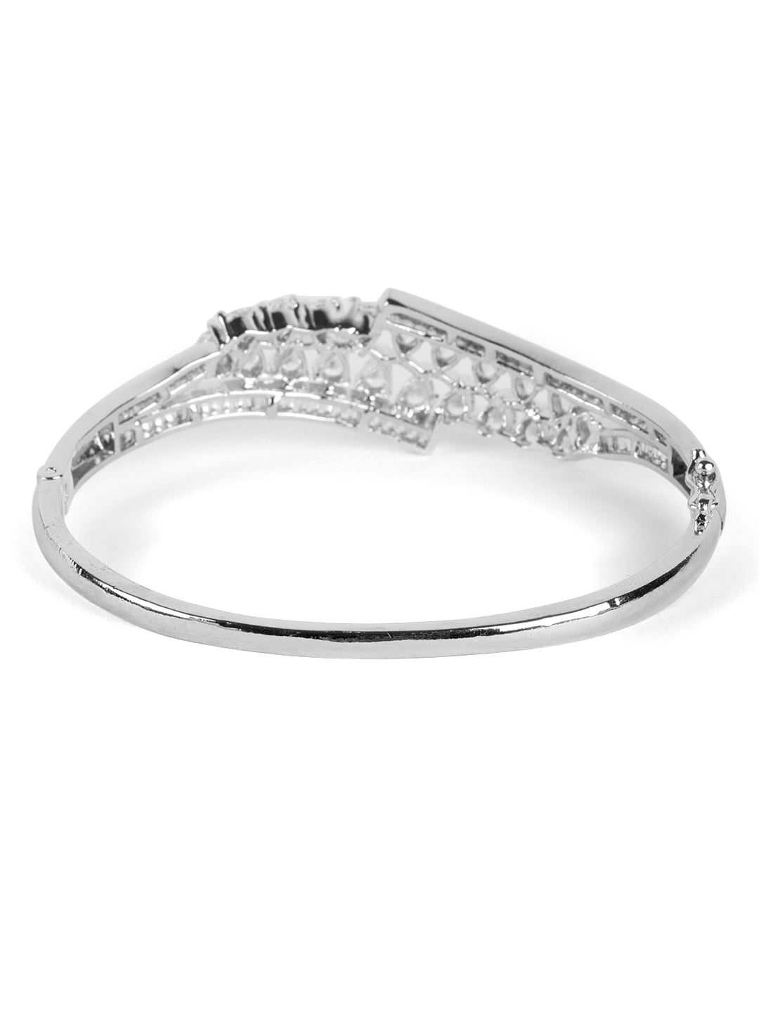 Silver-Plated American Diamond Studded style Bracelet - Jazzandsizzle