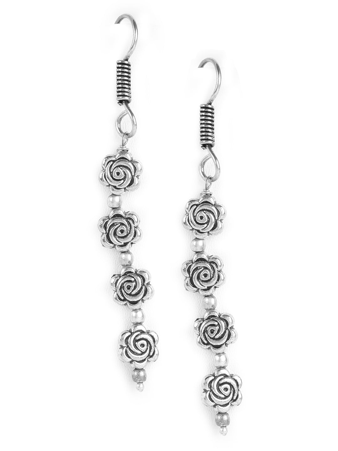 Silver Plated Spherical Jewellery Set with Ring and NosePin - Jazzandsizzle