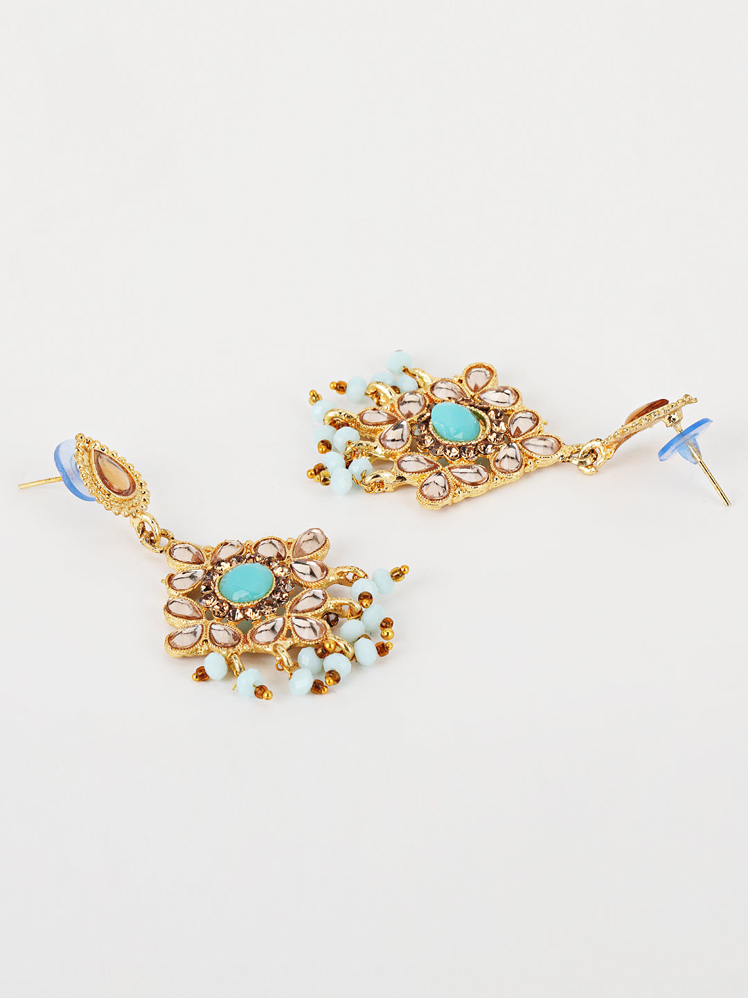 Blue Kundan Gold Plated Choker Set with Maangtika - Jazzandsizzle