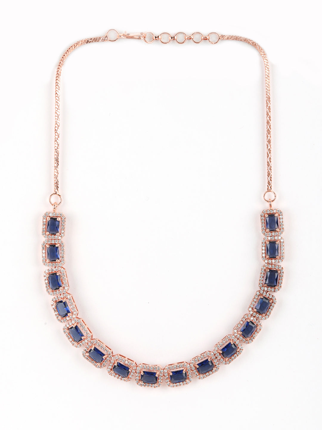 Blue American Diamond Gold-Plated Jewellery Set - Jazzandsizzle