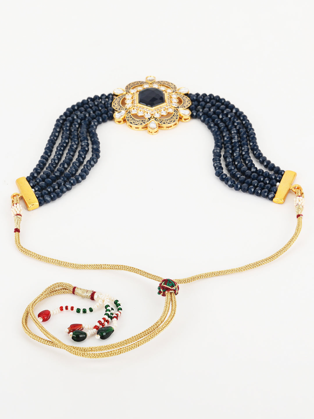 Blue Kundan Gold Plated Choker Set - Jazzandsizzle