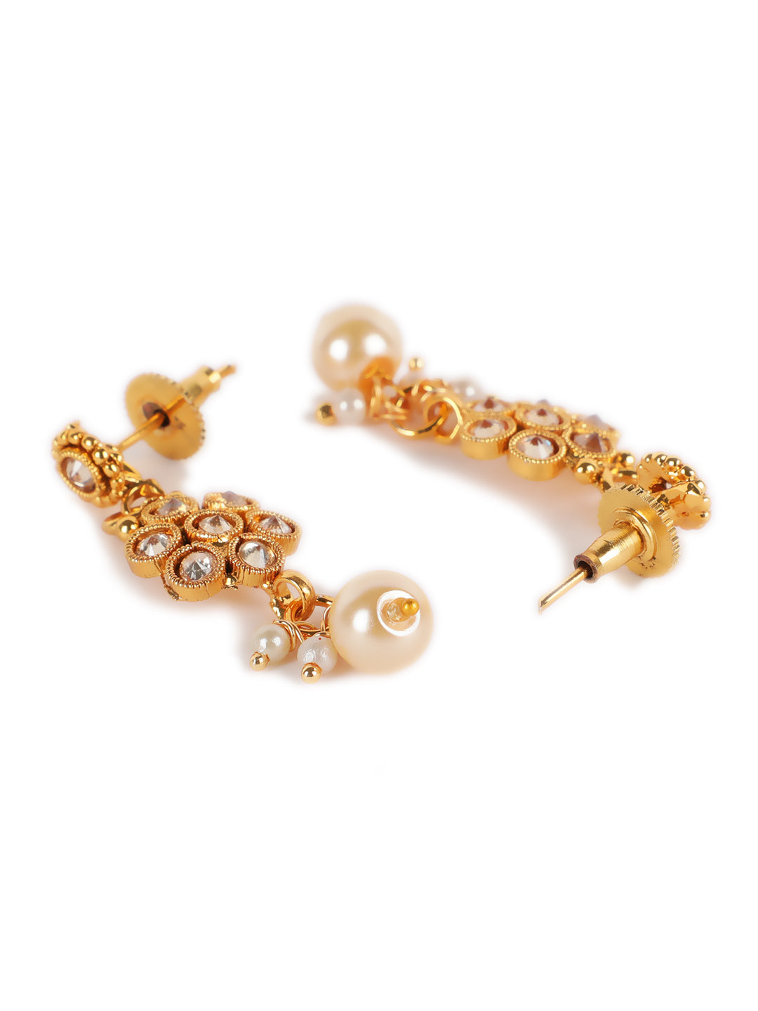Kundan & Pearls Gold Plated Jewellery Set - Jazzandsizzle