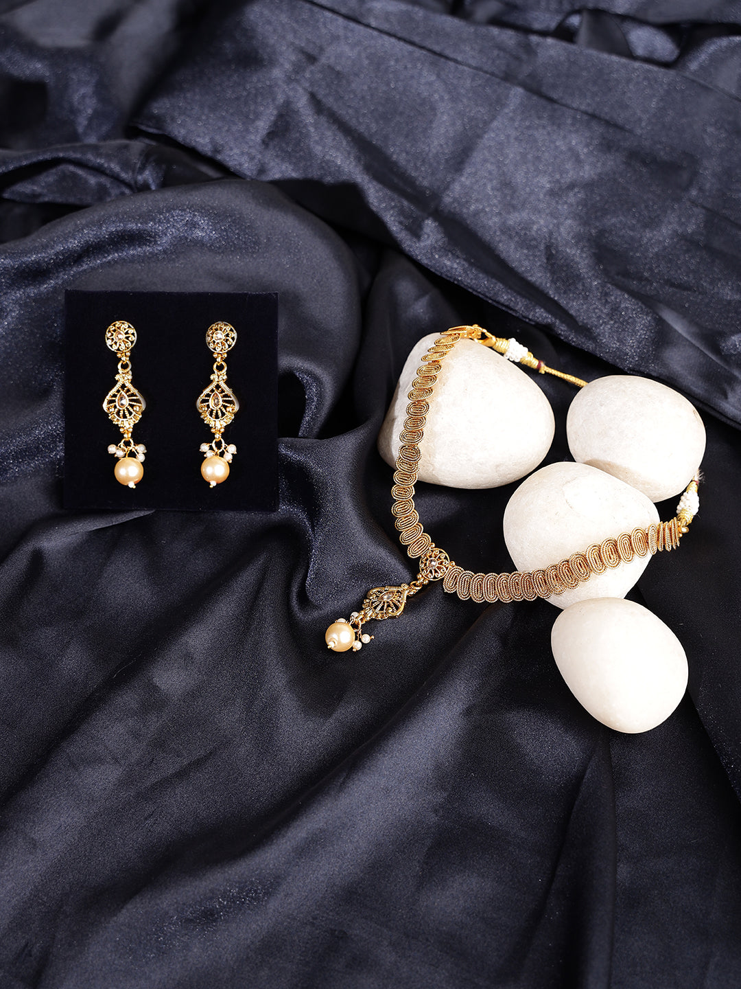 Gold-Plated Handcrafted Traditional Jewellery Set - Jazzandsizzle