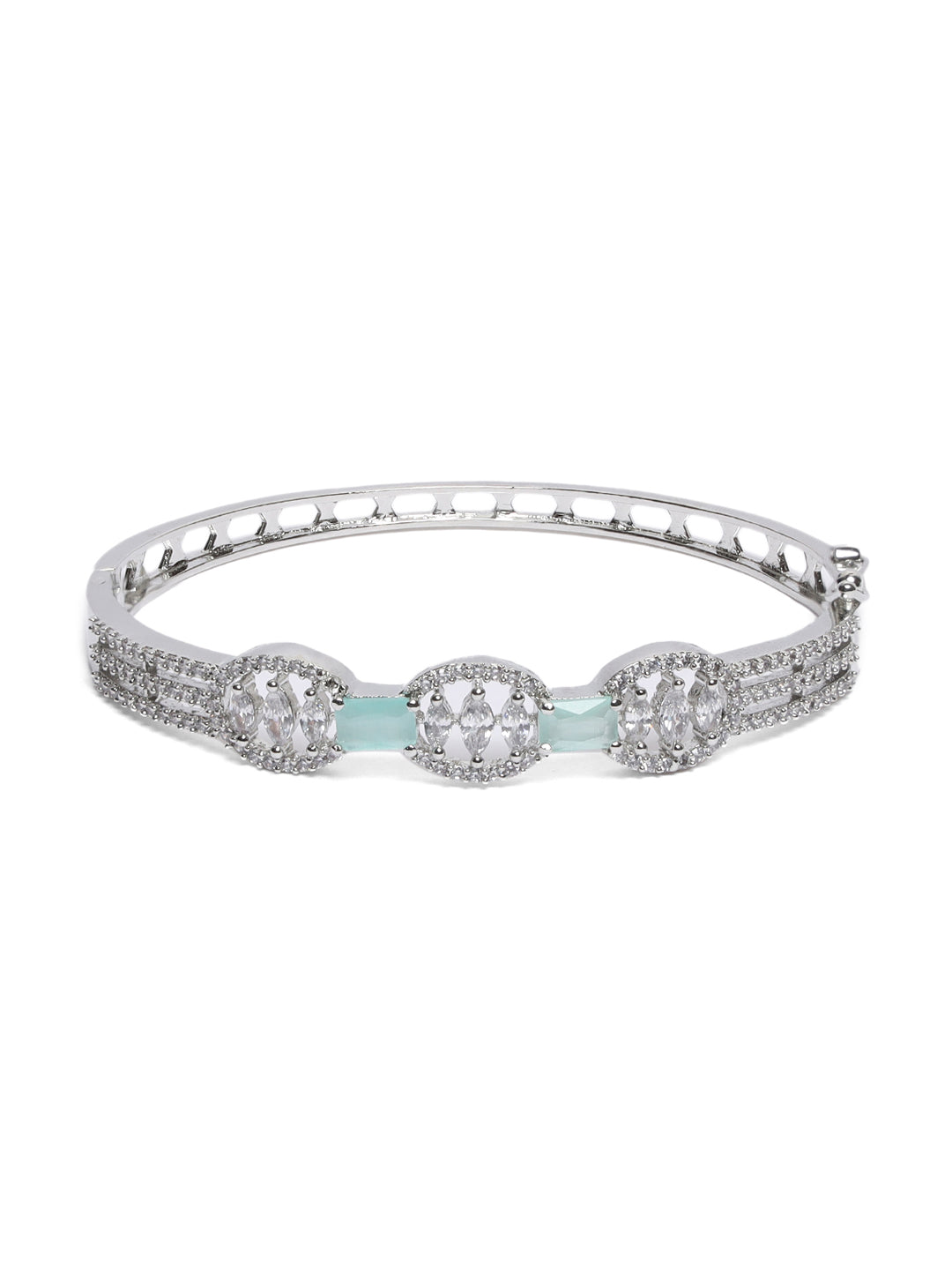 American Diamond Silver Plated Style Bracelet - Jazzandsizzle