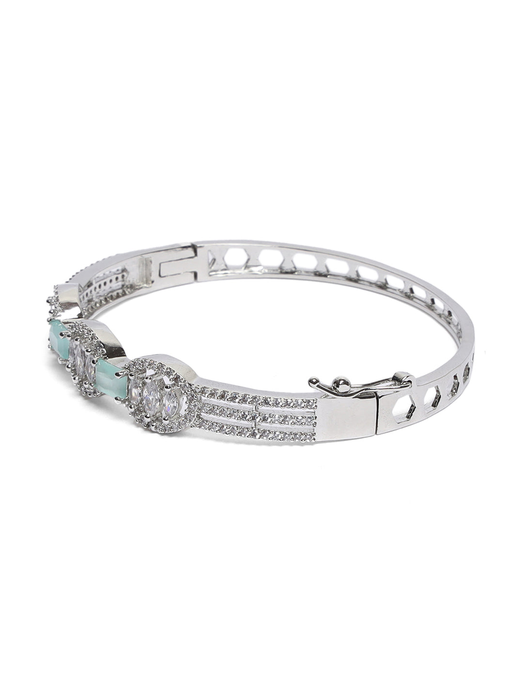 American Diamond Silver Plated Style Bracelet - Jazzandsizzle
