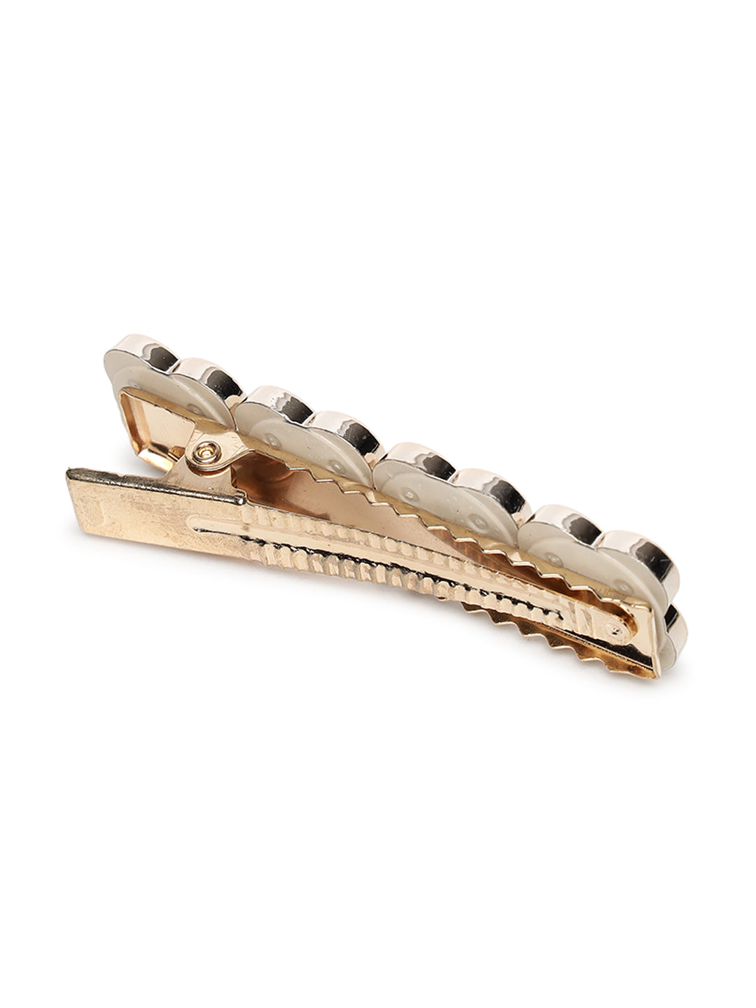 White & Black Sets of 2 Embellished Alligator Hair Clip - Jazzandsizzle