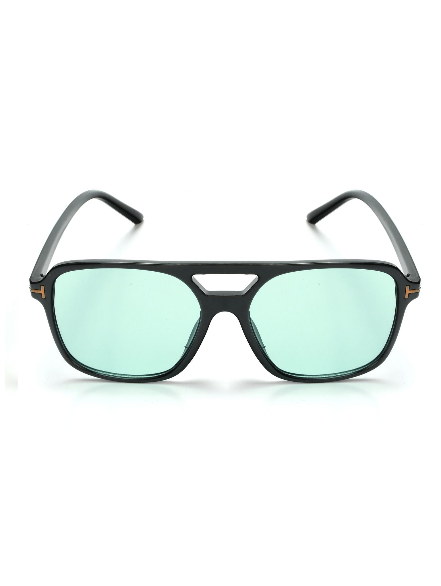 Retro themed,Vintage Pilot Abstract Unisex Green Sunglasses UV400 Protected Medium Size