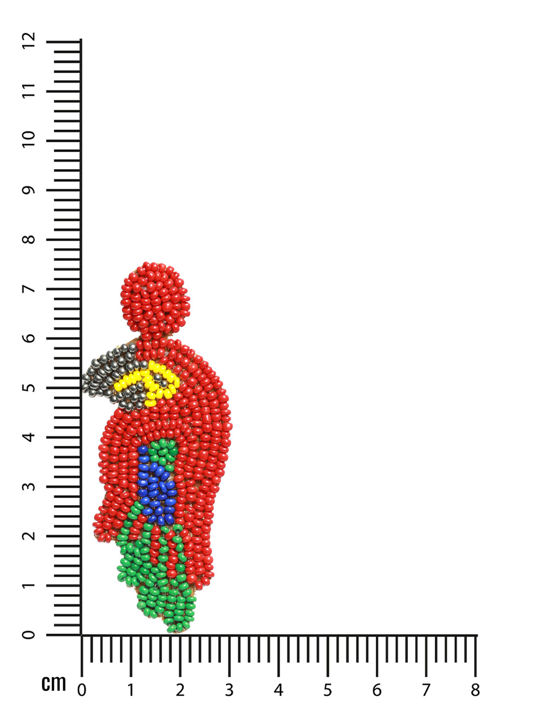 Red & Green Parrot Shaped Drop Earrings - Jazzandsizzle