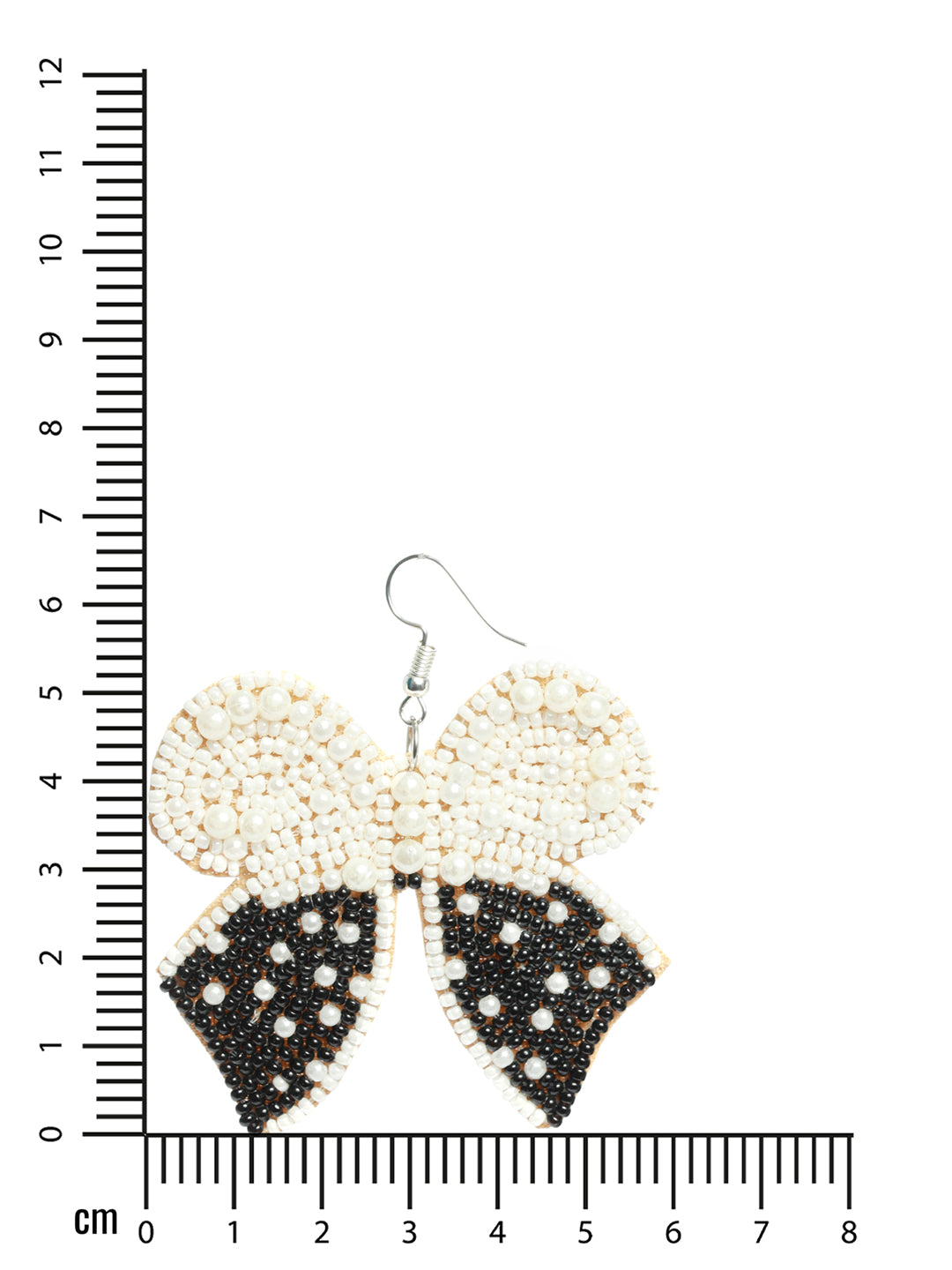 Black & White Butterfly Shaped Drop Earrings - Jazzandsizzle