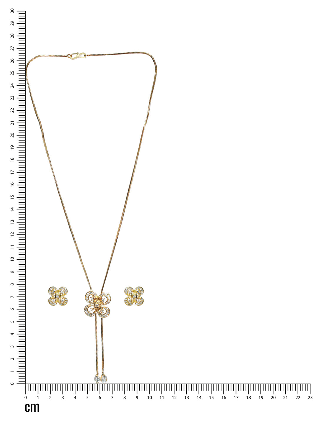 Gold-Plated Handcrafted AD Stone-Studded Adjustable Jewellery Set - Jazzandsizzle