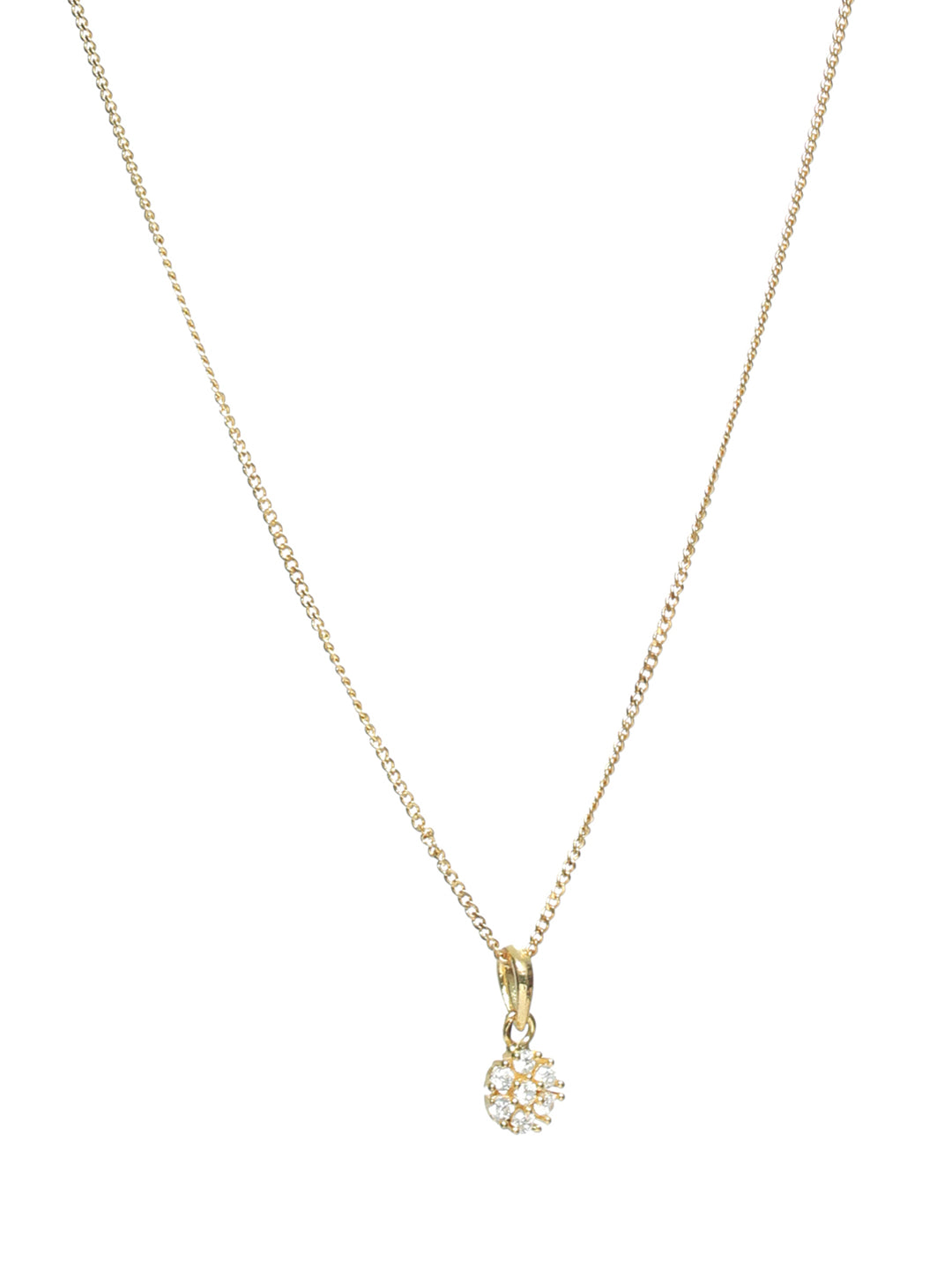 Gold-Plated White AD Studded Chain - Jazzandsizzle