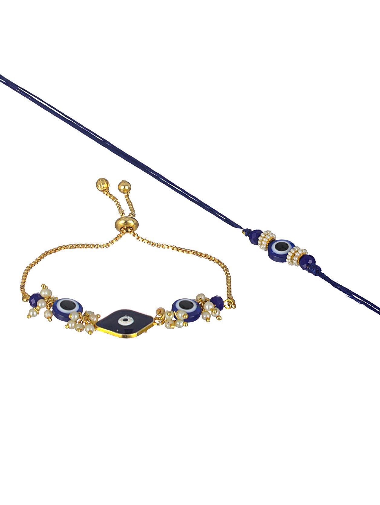 Set of 2 Designer Evil Eye Rakhi - Jazzandsizzle